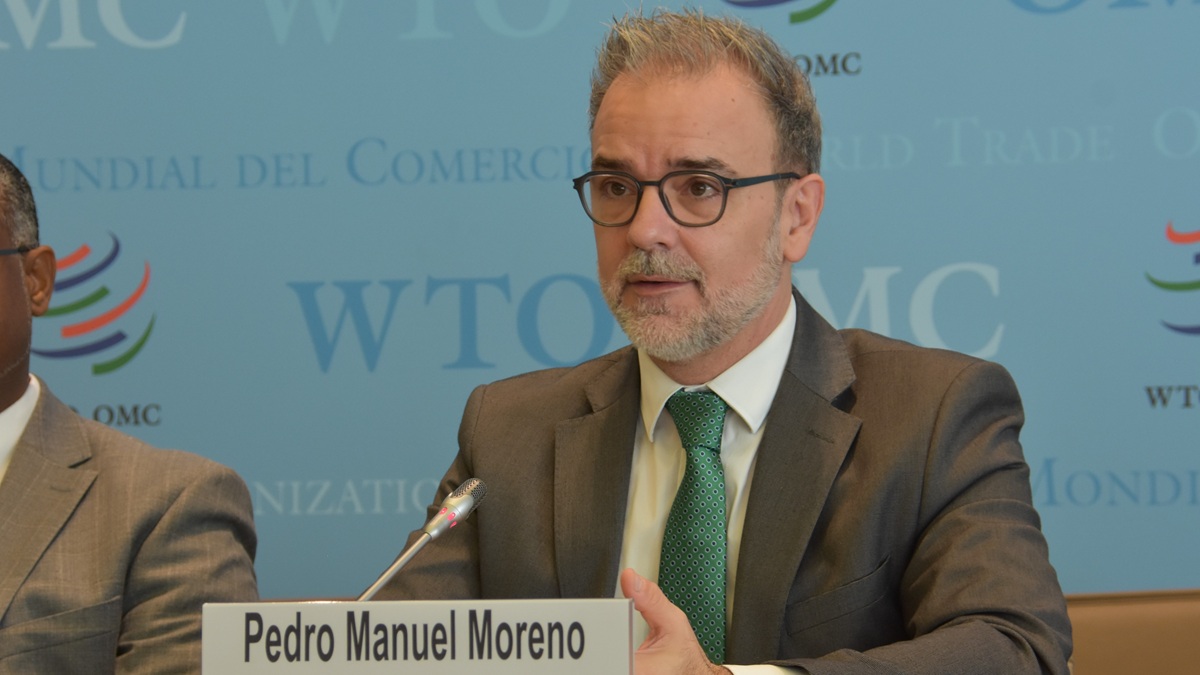 © Photo ONU commerce et développement (CNUCED) | Le Secrétaire général ad intérim de la CNUCED, Pedro Manuel Moreno, est intervenu lors d’une session du Forum public de l’OMC 2026, le 17 septembre.
