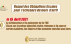 Sénégal : Rappel échéance des Obligations fiscales du mois d'avril