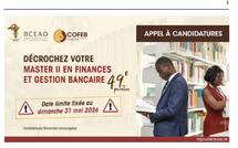 49e promotion du Centre ouest africain de formation et d’études bancaires : La date limite de dépôt des dossiers de candidatures reportée au 31 mai prochain