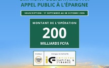 ETAT DU SENEGAL- EMPRUNT OBLIGATAIRE POUR 200 MILLIARDS : Première syndication depuis l'accord FMI